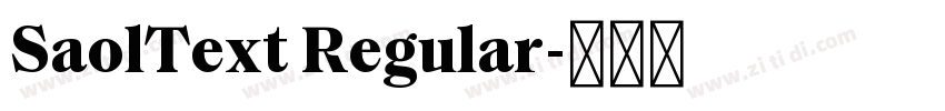 SaolText Regular字体转换